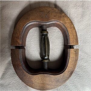 Vintage Wooden Hat Stretcher with Metal Handle